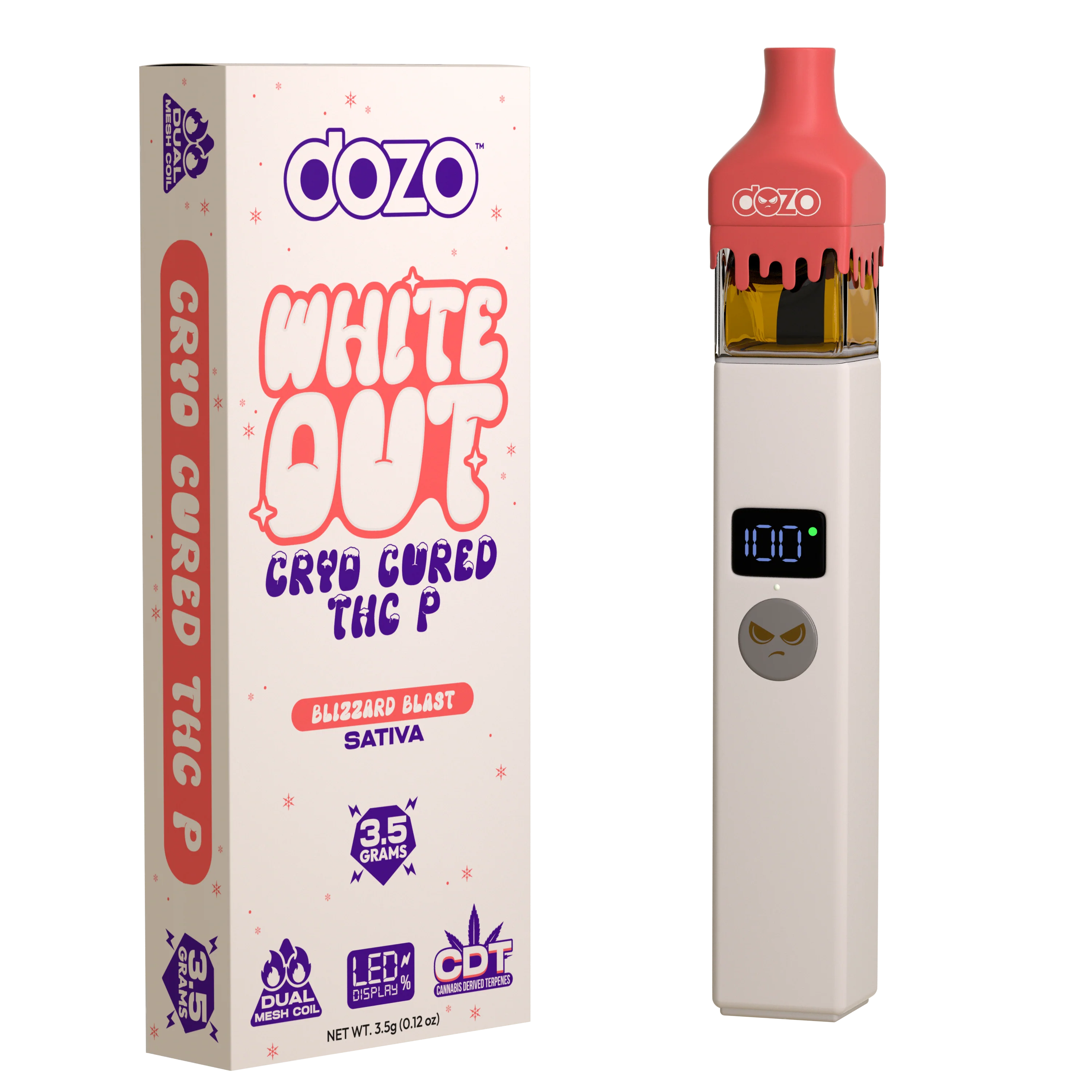 3.5g Dozo White-Out Disposable: Avalanche Kush (Hybrid) - Image 7