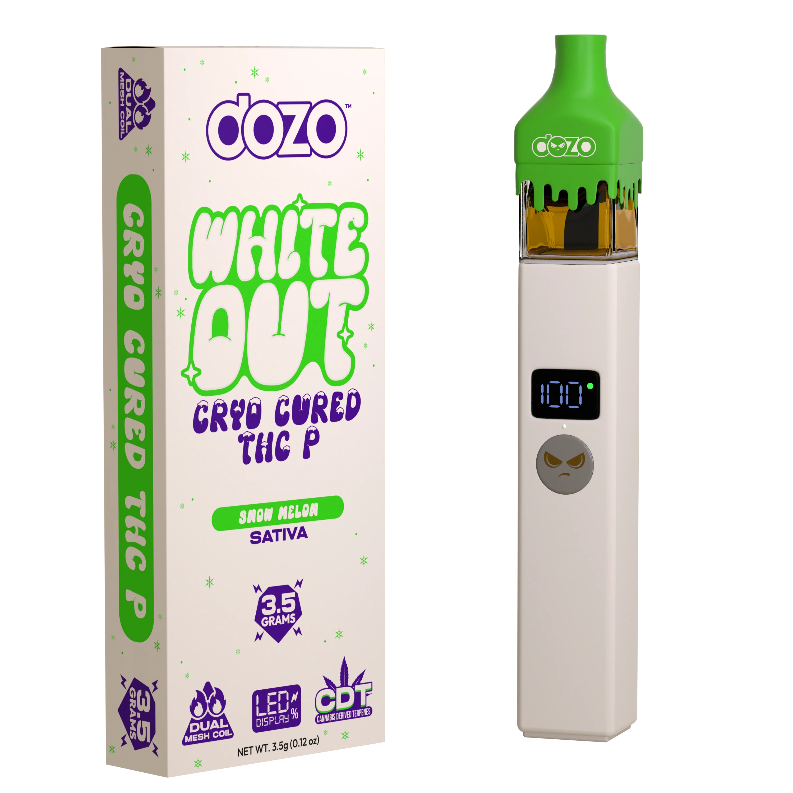 3.5g Dozo White-Out Disposable: Blizzart Blast (Sativa) - Image 4