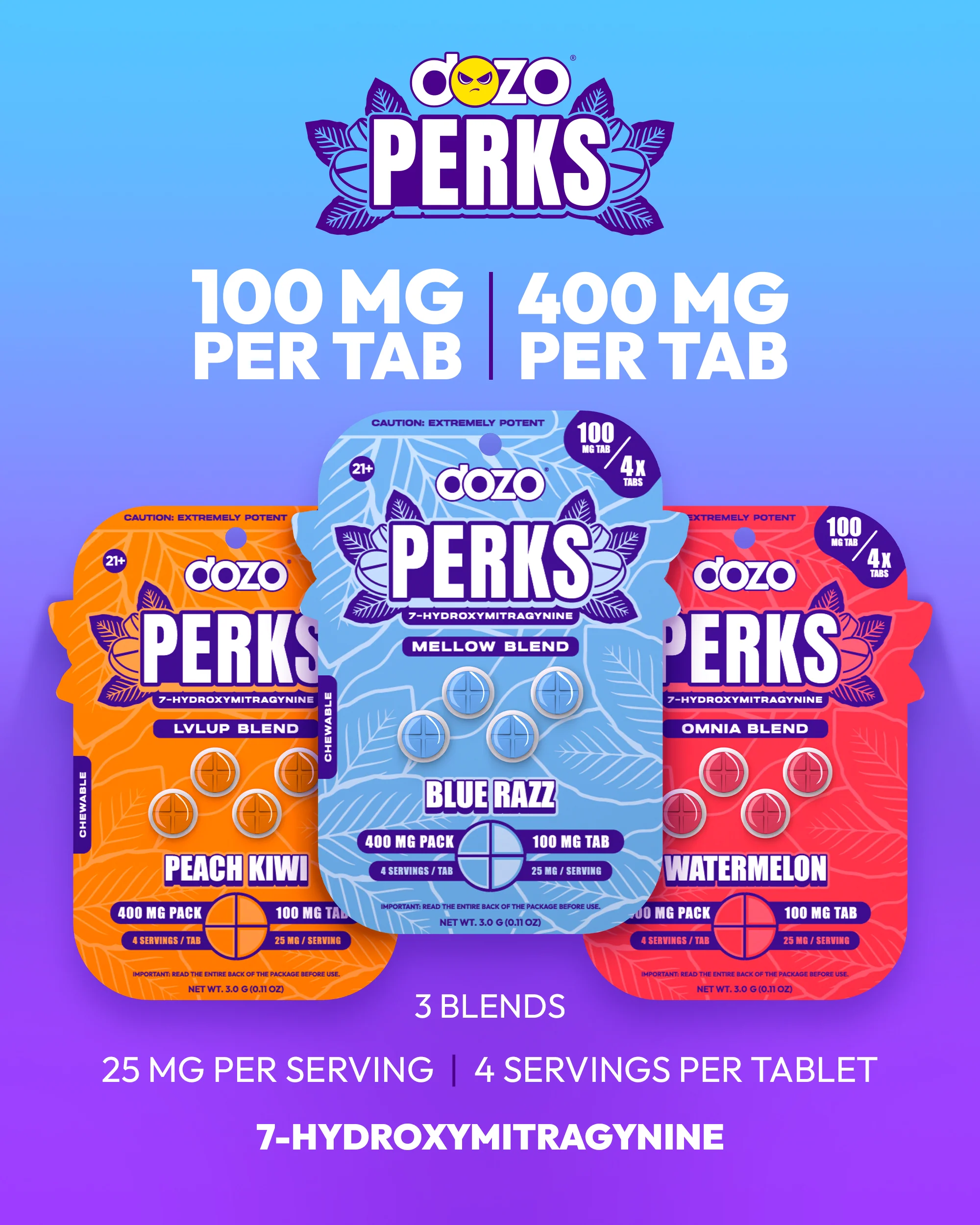 Dozo PERKS 7-OH | 4ct (400mg per pack) - Image 6