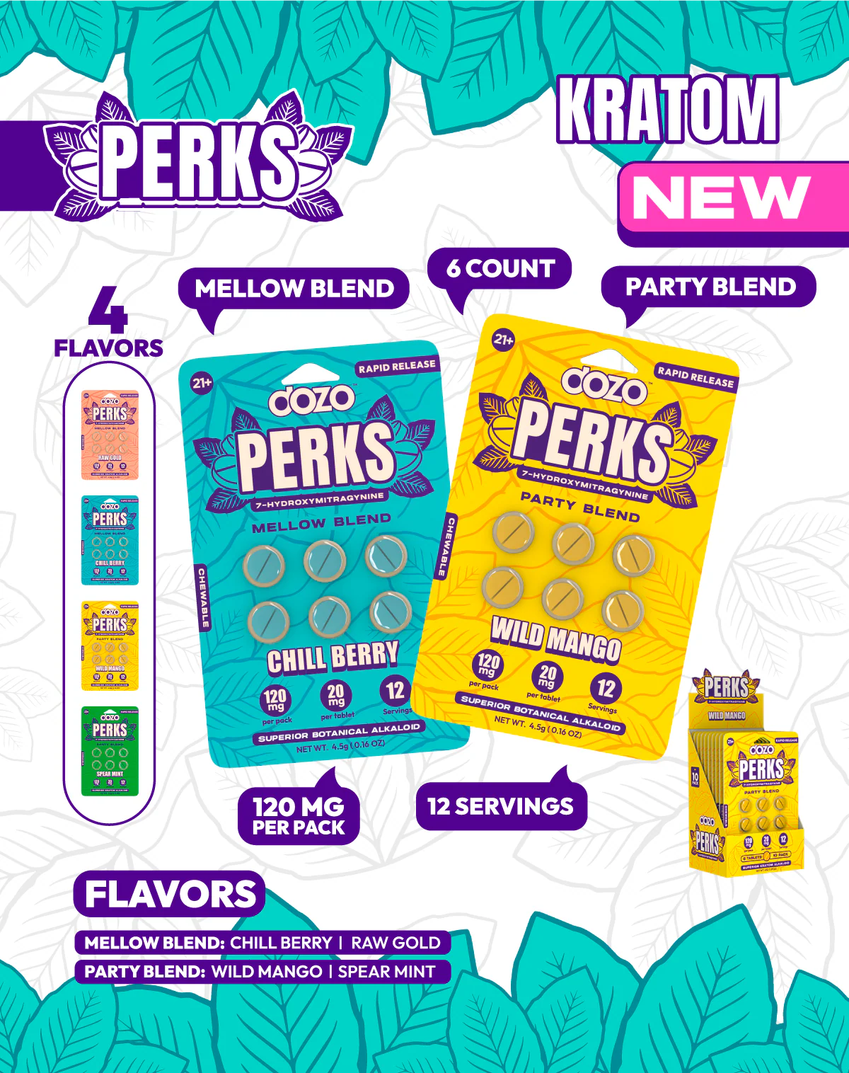 NEW 6ct Dozo PERKS 7-OH | 6ct (120 mg Per Pack) - Image 5